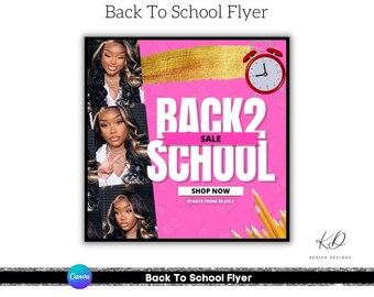 Back To School Flyer Animated DIY Premade Editable Template Appointments Available Canva Template