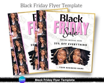 Black Friday Animated Instagram Social Media Flyer Pink and Gold