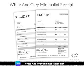 credit card receipt etsy