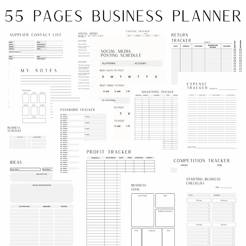 Business Planner Small Business Planner Home Business Organizer