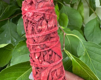 4" Dragon's Blood Sage Smudge Stick| meditation| Altar| Home cleansing
