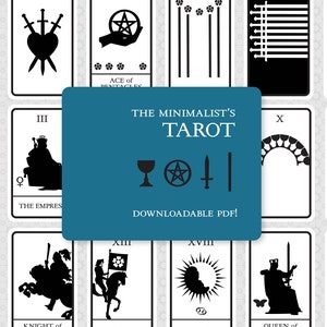 Download en print een minimalistisch tarotdeck