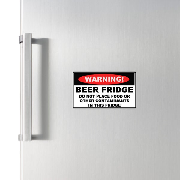 Beer Fridge Magnet  | Custom Home Decor Beer Lover Magnet | Funny Shop, Garage Magnet | Gift Idea for Him or Her | Fathers Day