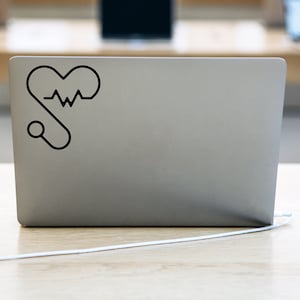 Heartbeat Stethoscope Car Decal - Doctor Nurse Gift