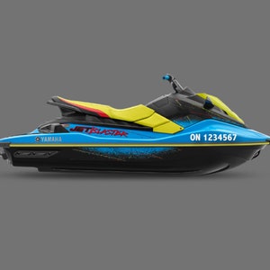 Bootslizenz-Registrierungsnummer-Aufkleber - Jet-Ski oder Boot 3 "hoher Registrierungs-Aufkleber