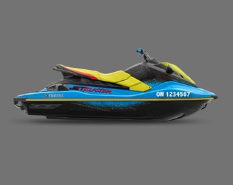 Calcomanías de matrícula de embarcación: pegatinas de vinilo de 3" para motos de agua (par)