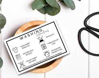 PNG FILE- Care Card for shirts, washing instructions, shirt care card png