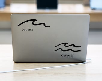 Wellen Vinyl Aufkleber: Meeressurfen Aufkleber für Laptop, Auto, Fenster