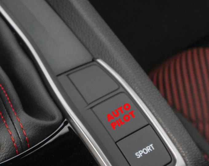 Auto Pilot Vinyl Car Button Decal - Etsy