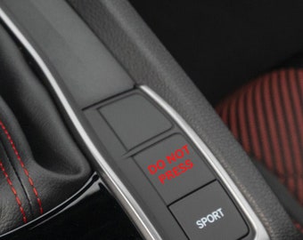 Do Not Press Vinyl Car Button Decal