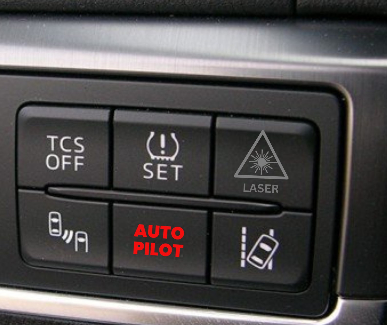 Auto Pilot Vinyl Car Button Decal - Etsy