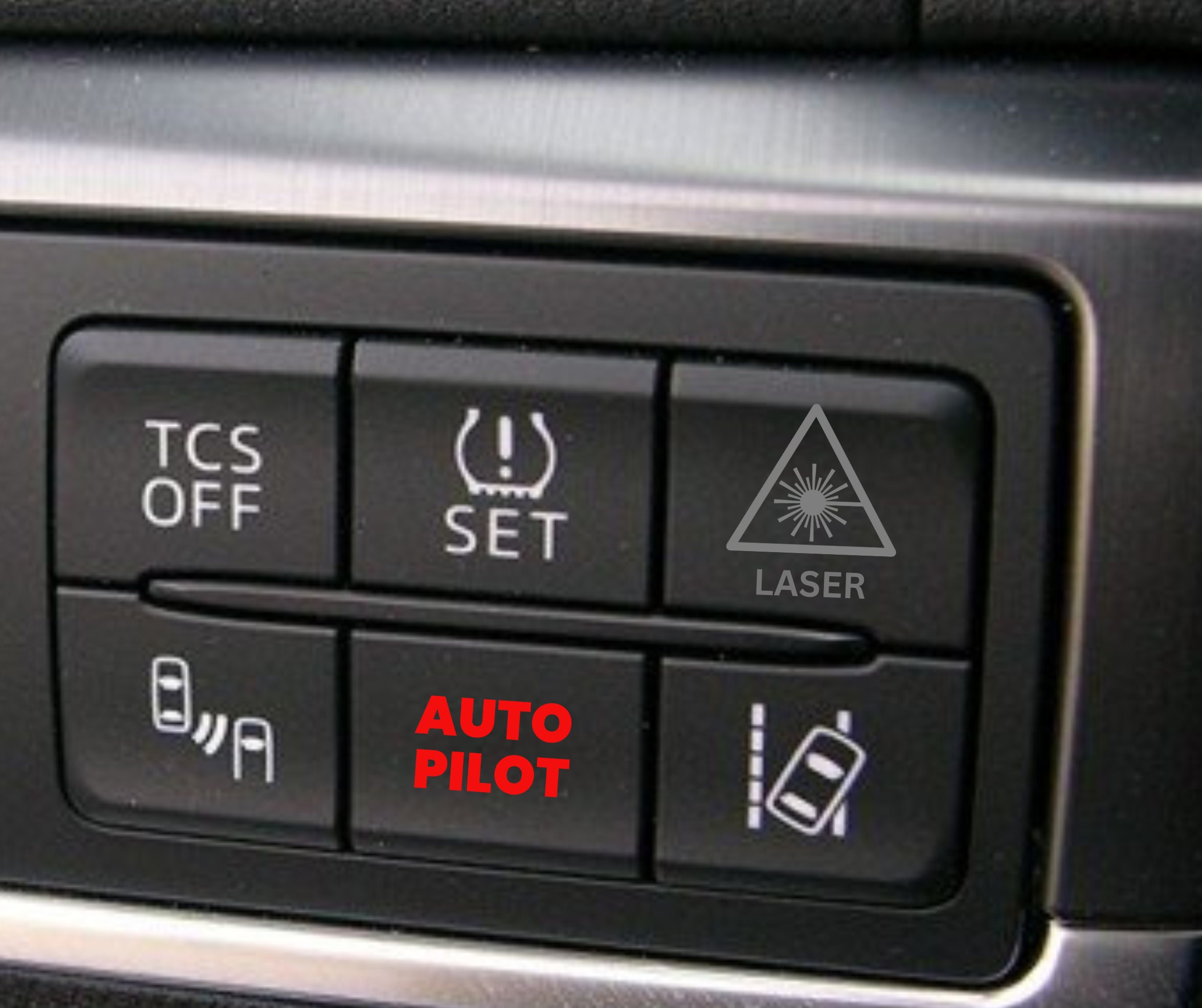 Auto Pilot Vinyl Car Button Decal - Etsy