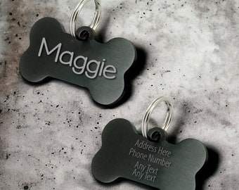 Personalized Bone-Shaped Stainless Steel Pet ID Tag