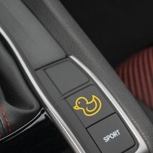 Duck Vinyl Car Button Decal