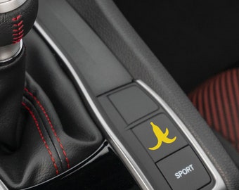Calcomanía de vinilo con diseño de plátano para coche, divertida calcomanía