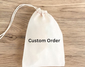 Custom Cotton Favor Bags: Bridal Shower, Bachelorette Party, Recovery Kit (6x8 inches)