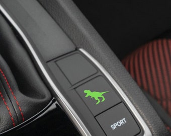 T-Rex blank button decal sticker. Fits all blank car buttons!