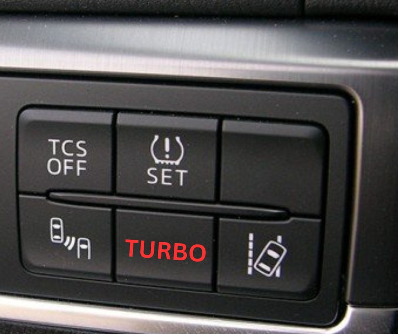 Turbo Shell Button Turbo Vinyl Car Button Decal - Etsy