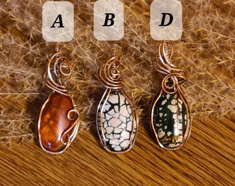 Dragon Vein Agate Pendants