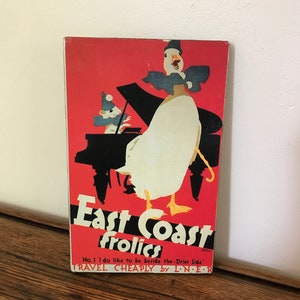 Tableau carte publicitaire LNER