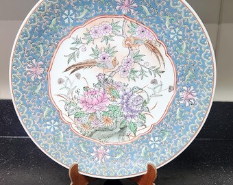 Chinese Flower And Bird Decorative Platter