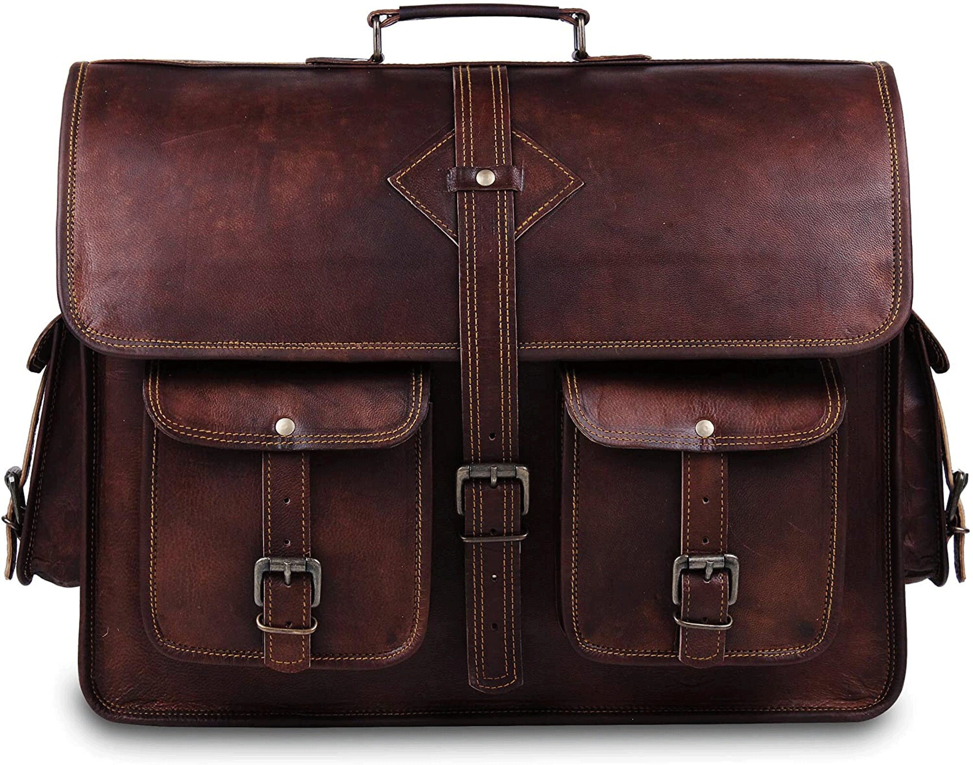 Handmade Leather Laptop Bag for Men Full Grain Large Leather - Etsy