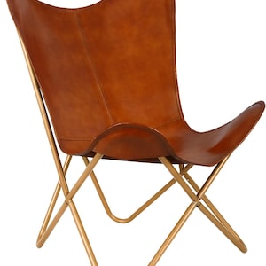 Leather Living Room Chair butterfly chair BKF Leather Relaxing Chair Accent Chair handmade gift chair
