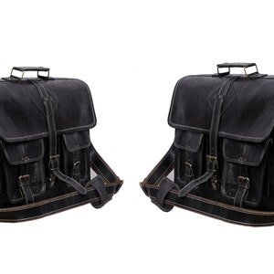 Buy One Get One Free Laptop Black Leather Messenger Bag, Leather Shoulder Bag, Black Genuine Leather Laptop Bag, Leather Crossbody Bag