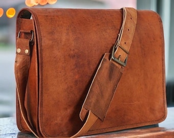 Handgefertigte Umhängetasche aus Vollleder