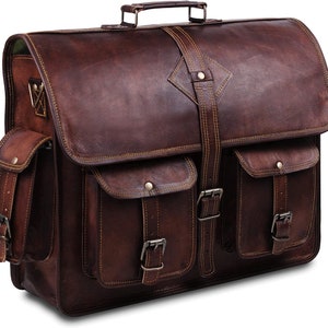 Handmade Leather Laptop Bag for Men Full Grain Large Leather - Etsy