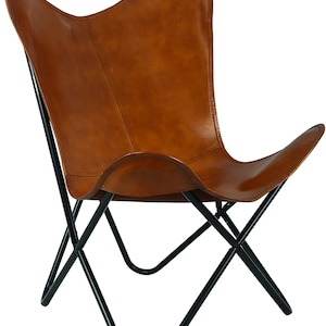 Classic leather butterfly chair leather living room relaxing accent chair Foldable Relaxing chair Gifts