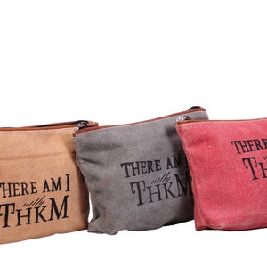 3 of Set Pouch New Vintage Canvas pouch Makeup Bag Handbag Essentials Women