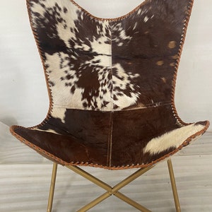 Classic Handcrafted Leather Butterfly Chair Leather Arm BKF Cowhide Cover Leather Cover Relaxing Chair