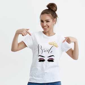 Personalized Bridal Party T-Shirts; Wedding Customized T-shirts; Personalized T-Shirts; Bridesmaid T-Shirts