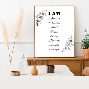 Digital Prints Wall Art; Affirmation wall art downloadable prints; Inspiring Art