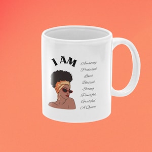 Mug for Her; Black Girl Mug; Friendship Gift; Teacher Gift;  Mugs with Messages; Mug gift; Personalized gifts; Affirmation mugs; coffee cup