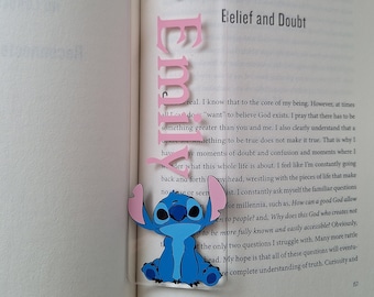 Bookmark Inspired by Stich-Gift For Book-Gift For Teacher-Personalised-Bookish-Birthday Gift-Gift for Kids-Book-Handmade-Bookmarks-Bookworm
