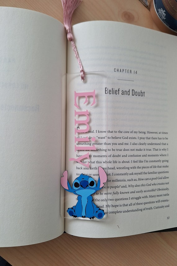 Bookmark Inspired by Stich-Gift For Book-Gift For Teacher-Personalised-Bookish-Birthday Gift-Gift for Kids-Book-Handmade-Bookmarks-Bookworm