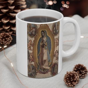 Madonna Virgin of Guadalupe Mug Religious Birthday Holiday Gift