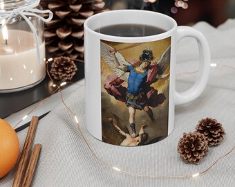 Guardian Angel Michael by Luca Giordano Mug Birthday Confirmation Christmas Gift