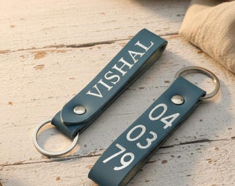 Personalised Leather Keychain for Men & Women