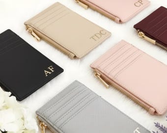 Personalized Card Holder With Initials