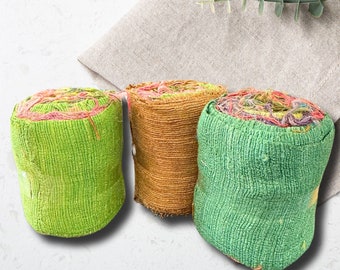 Recycled Silk Noil Ribbon Roll: Handmade Craft Ribbon (100 grams)