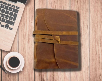 Brown Leather Handmade Journal | Personalised Teacher Appreciation Gift | Graduation Gift | Full Grain Leather | Travel Journal