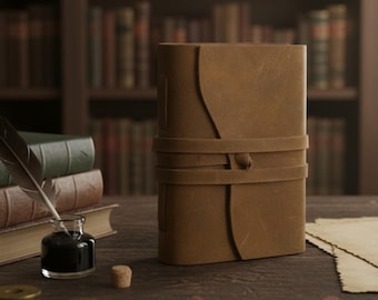 Handmade Buffalo Leather Journal: Personalized Travel Diary