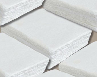 White Deckle Edge Cotton Rag Paper: Handmade Stationery, Wedding Invites