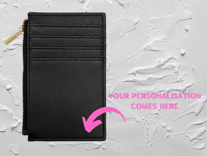 Personalised Card Holder Monogram Purse Bridesmaid Gift Etsy Australia