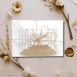 Handmade Cotton Rag Paper 150 GSM – Deckle Edge Sheets for Wedding Invitations & Calligraphy | Luxury Eco-Friendly Stationery
