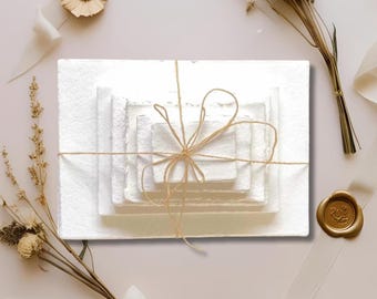 Handmade Cotton Deckle Edge Paper: 150 GSM Wedding Invitations
