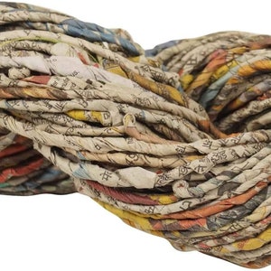 Newspaper Yarn | Paper Yarn | Art And Craft Yarn | Recycled Paper Yarn | Project Material (100 Grams Pack Of 1)